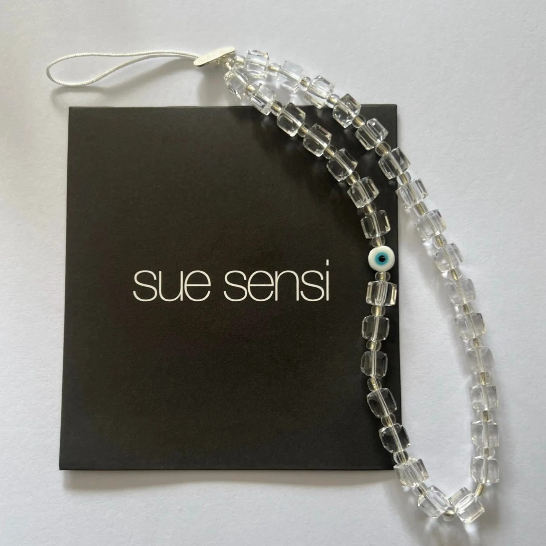 Evil Eye Crystal Phone Strap