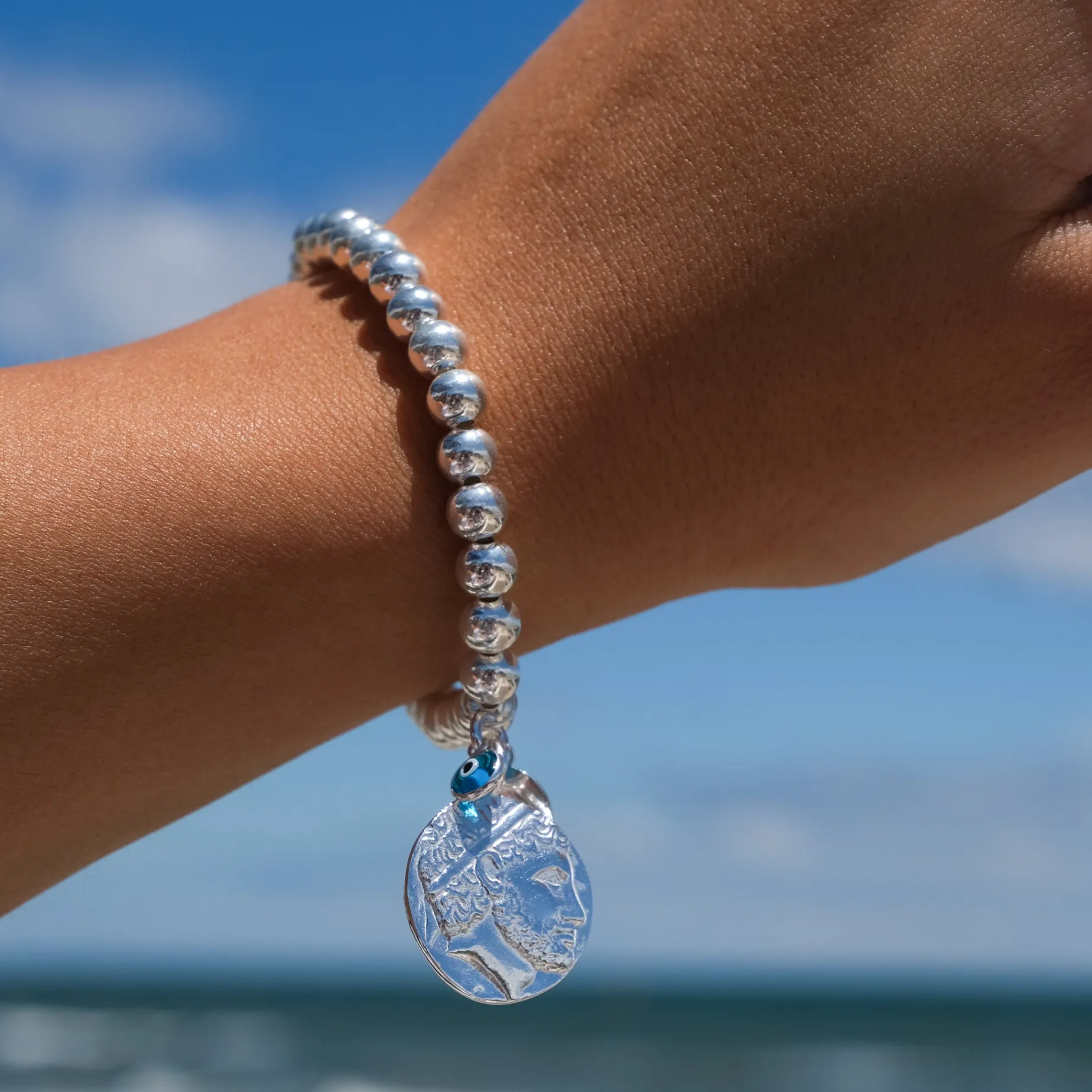 Greek Lucky Coin Bracelet