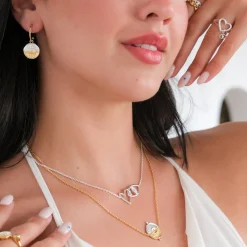 Guiding Moonlight Two Tone Necklace
