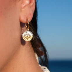 Guiding Moonlight Two Tone Earrings