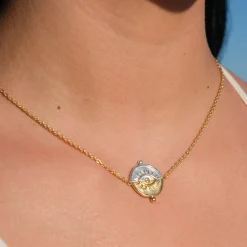 Guiding Moonlight Two Tone Necklace