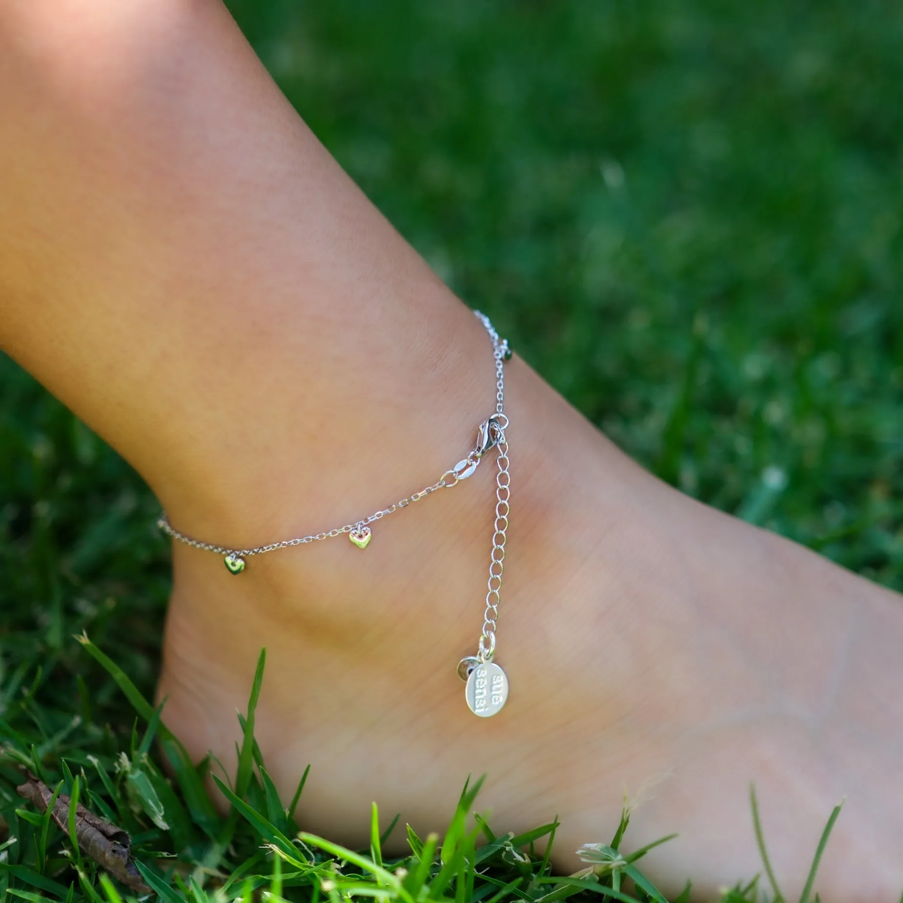 Heart anklet