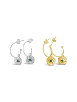 My tiny eye earrings