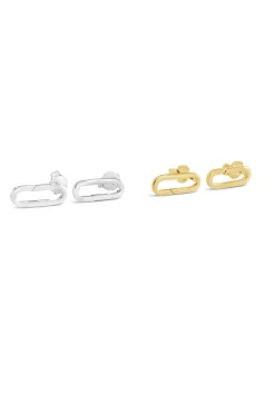 Paperclip Pendant Link Earrings