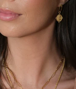 Paperclip Pendant Link Earrings