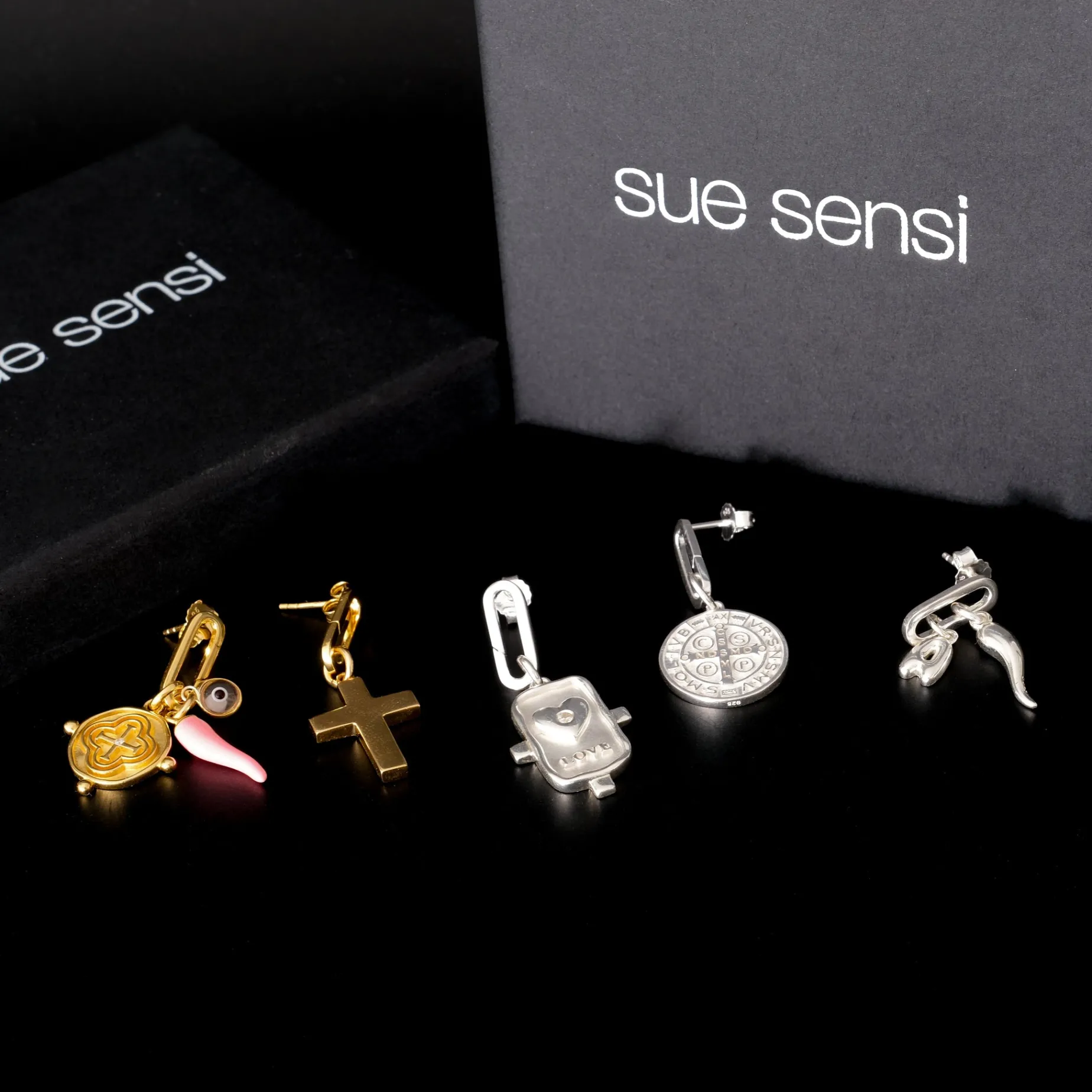 Paperclip Pendant Link Earrings