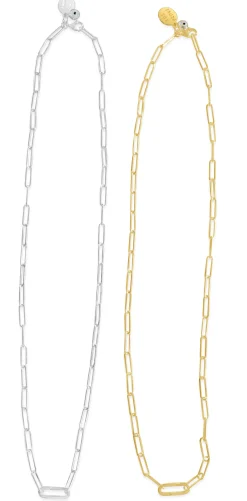 Paperclip Pendant Link Necklace