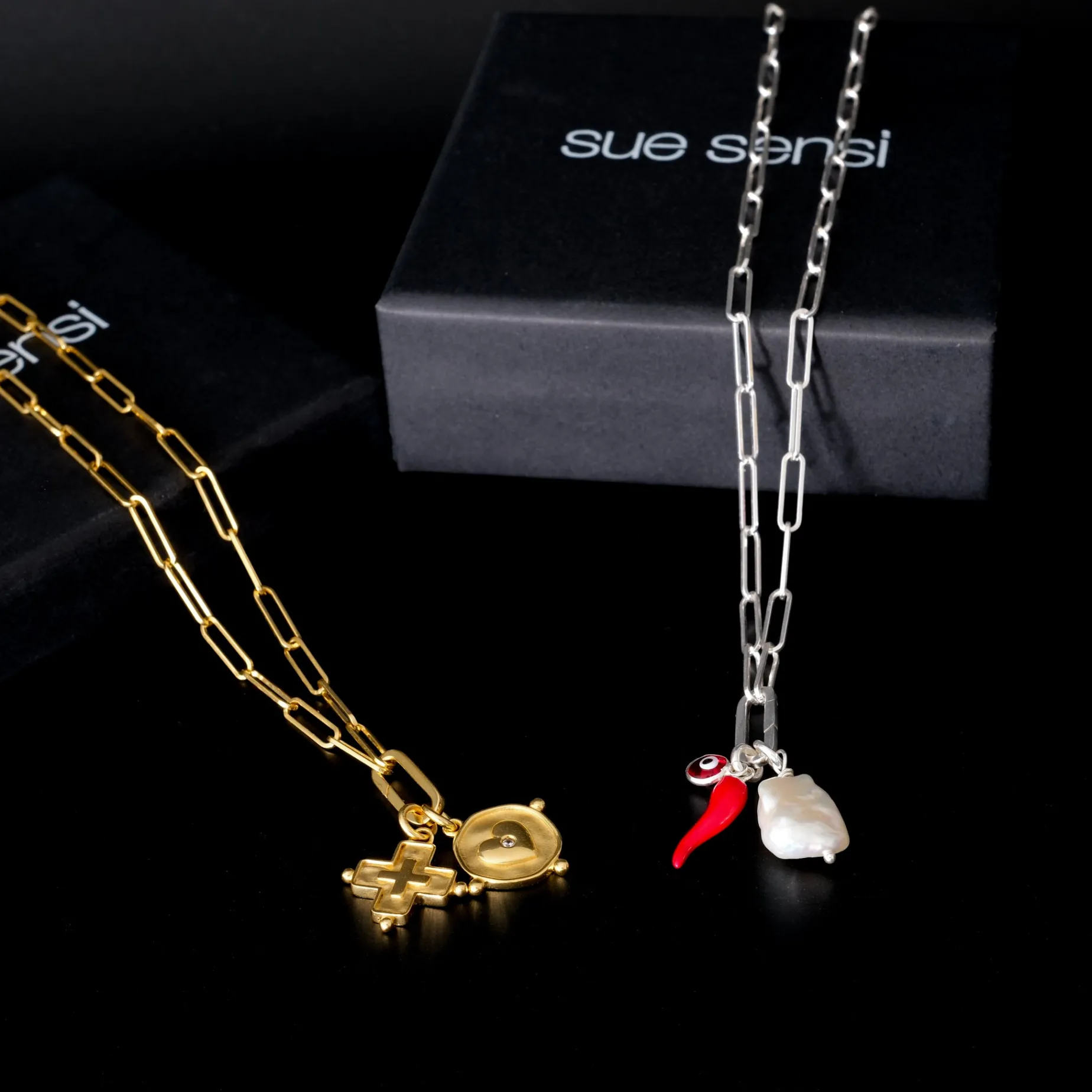 Paperclip Pendant Link Necklace