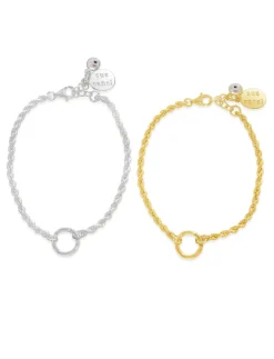 Rope Chain Pendant Link Bracelet