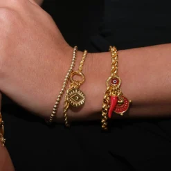 Rope Chain Pendant Link Bracelet