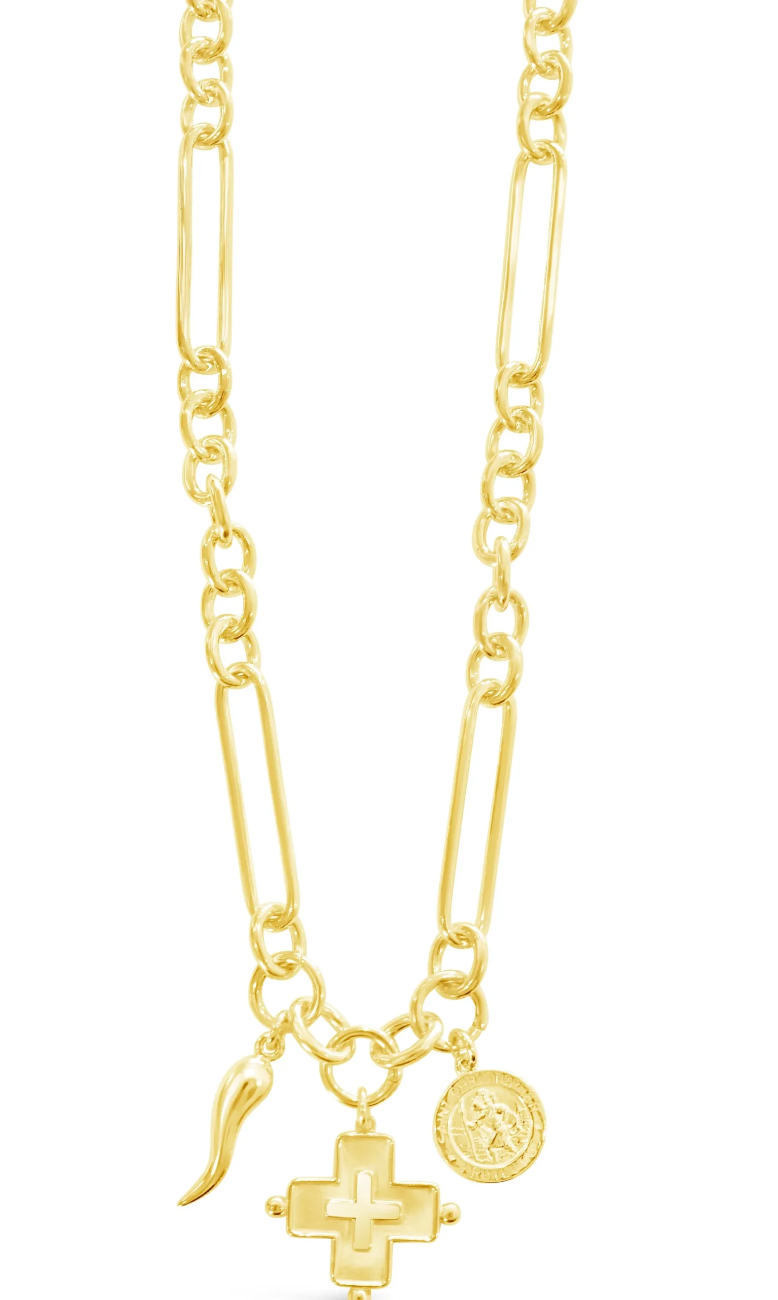 Signature Pendant Link Chain Necklace