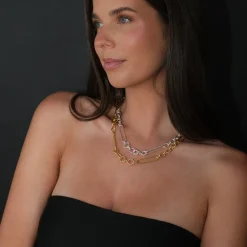Signature Pendant Link Chain Necklace